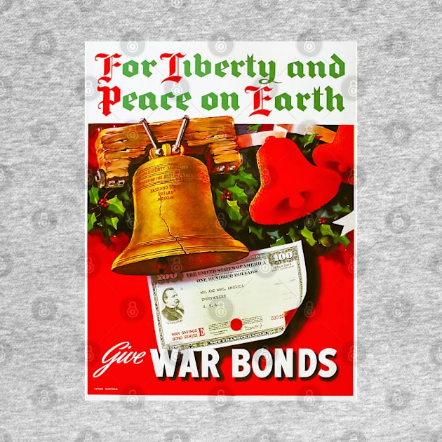 Wonderfully Restored WWII Christmas War Bonds Poster by vintageposterco